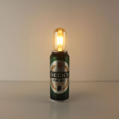 Beck's Beer Recycled Can Battery Charged bar light