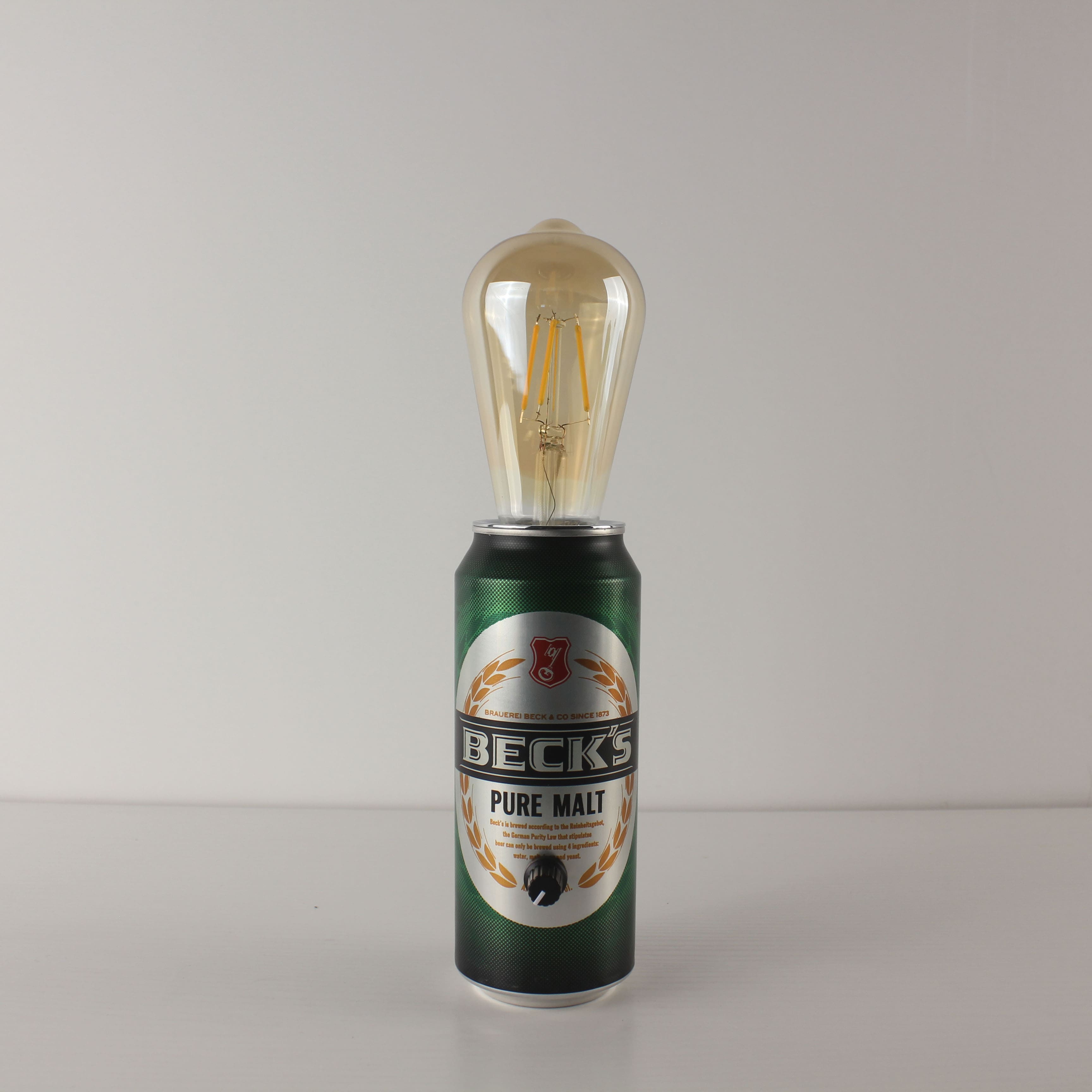 Beck's Beer Recycled Can Battery Operated bar light