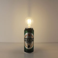 Beck's Beer Recycled Can Battery Powered bar light