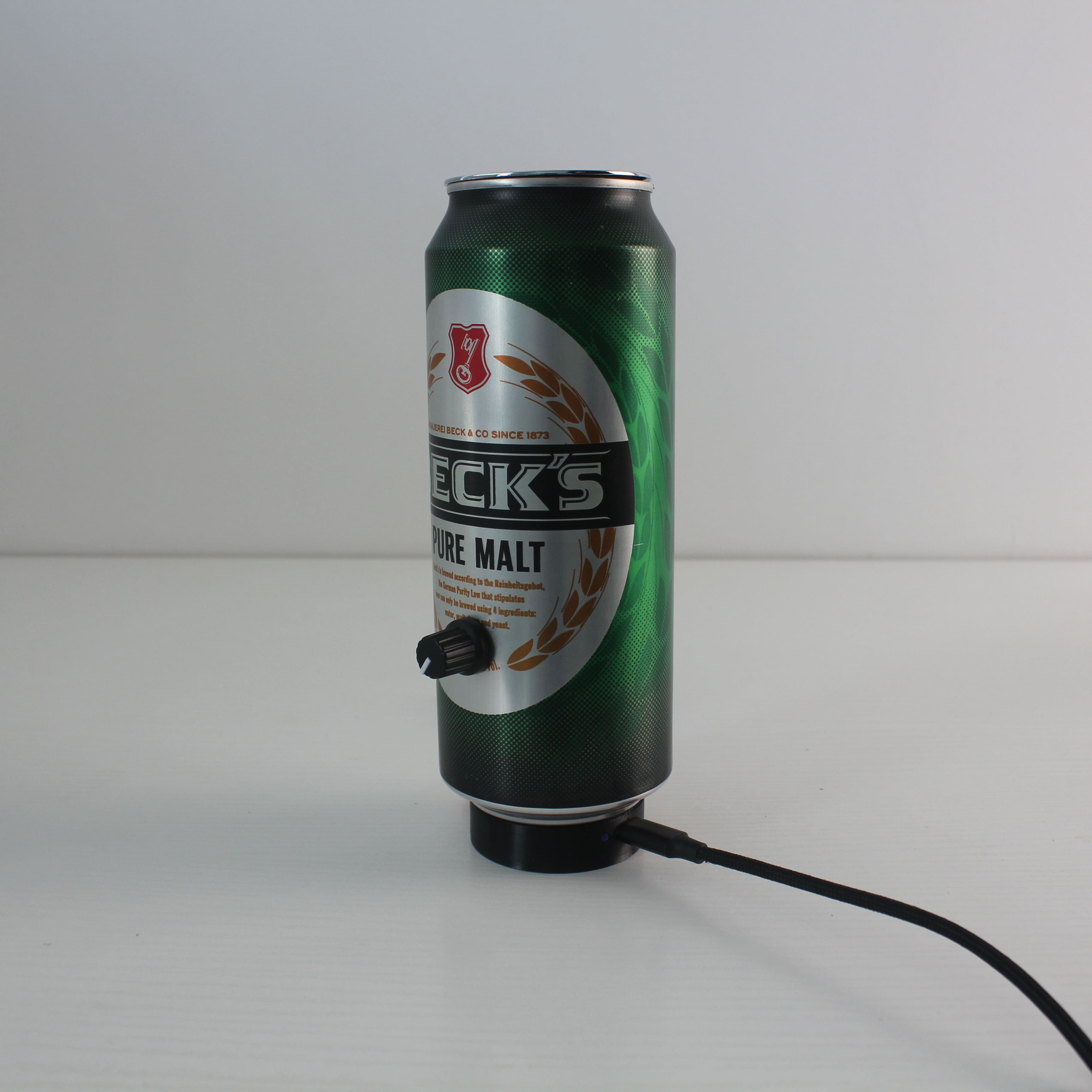 Beck's Beer Recycled Can Battery Run bar light