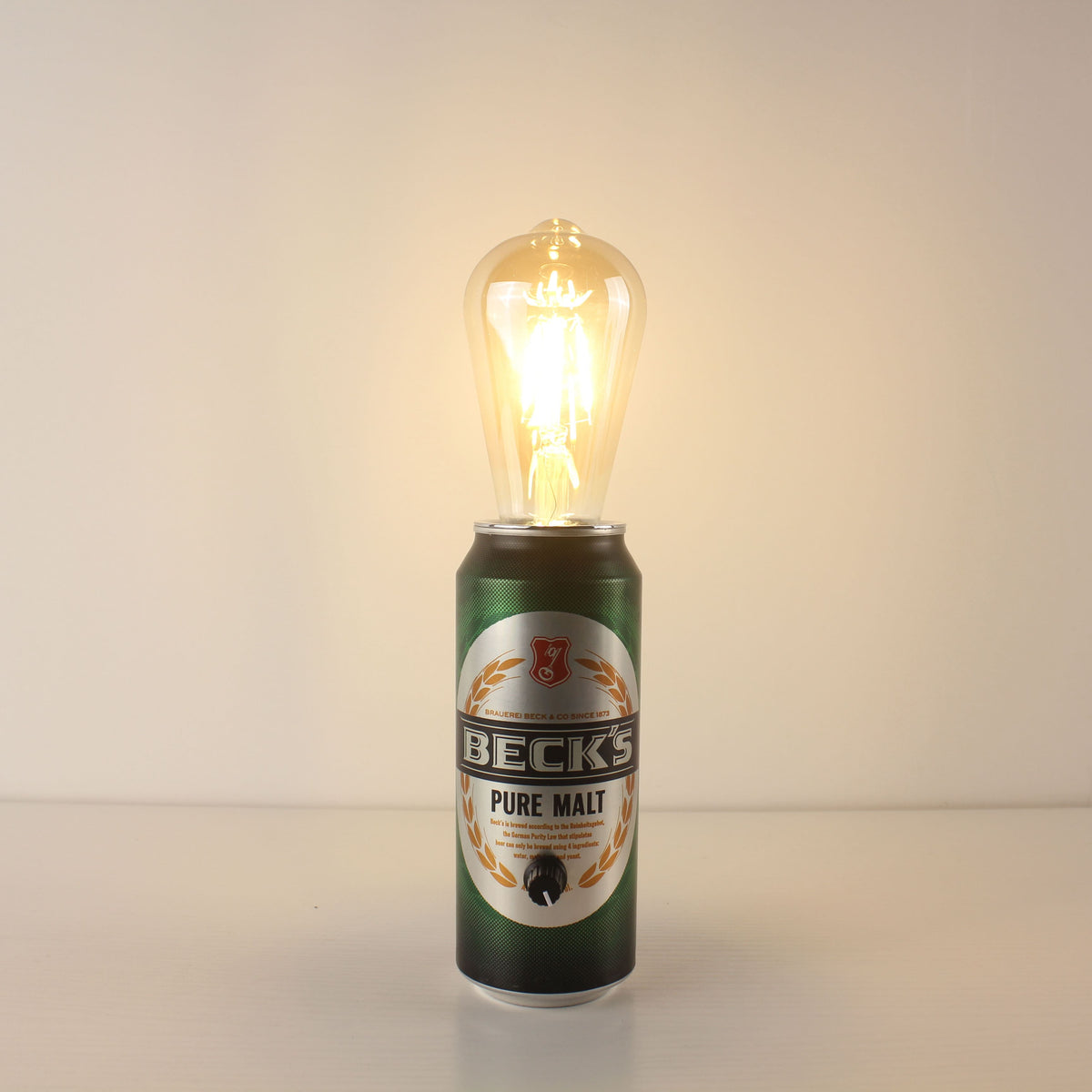 Beck's Beer Recycled Can Battery bar light