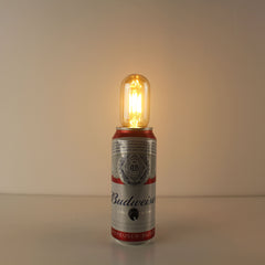 Budweiser Beer Recycled Can Cocktail Party Battery Run Table Lamp
