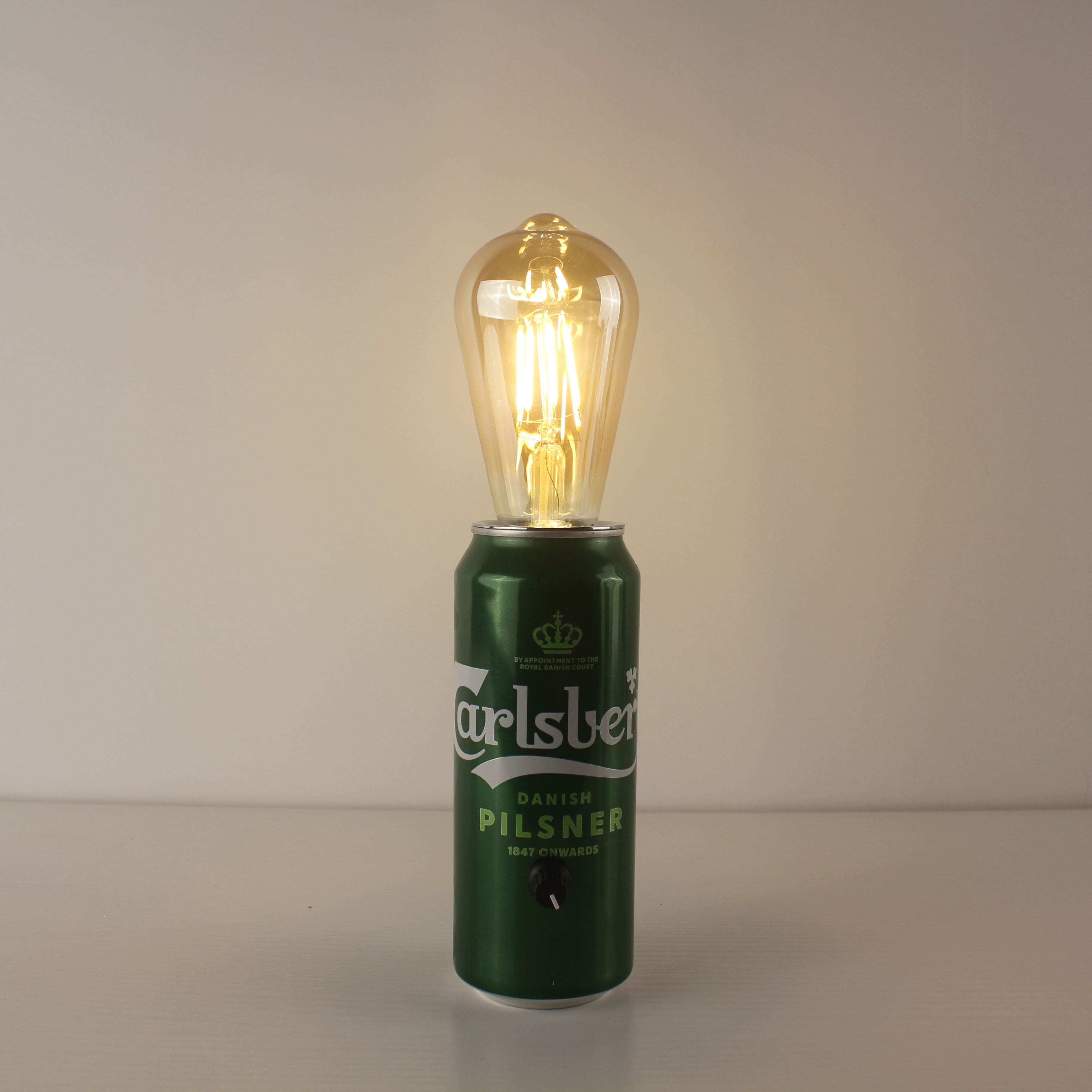 Carlsberg Beer Recycled Can Battery Charged Tavern Lamp