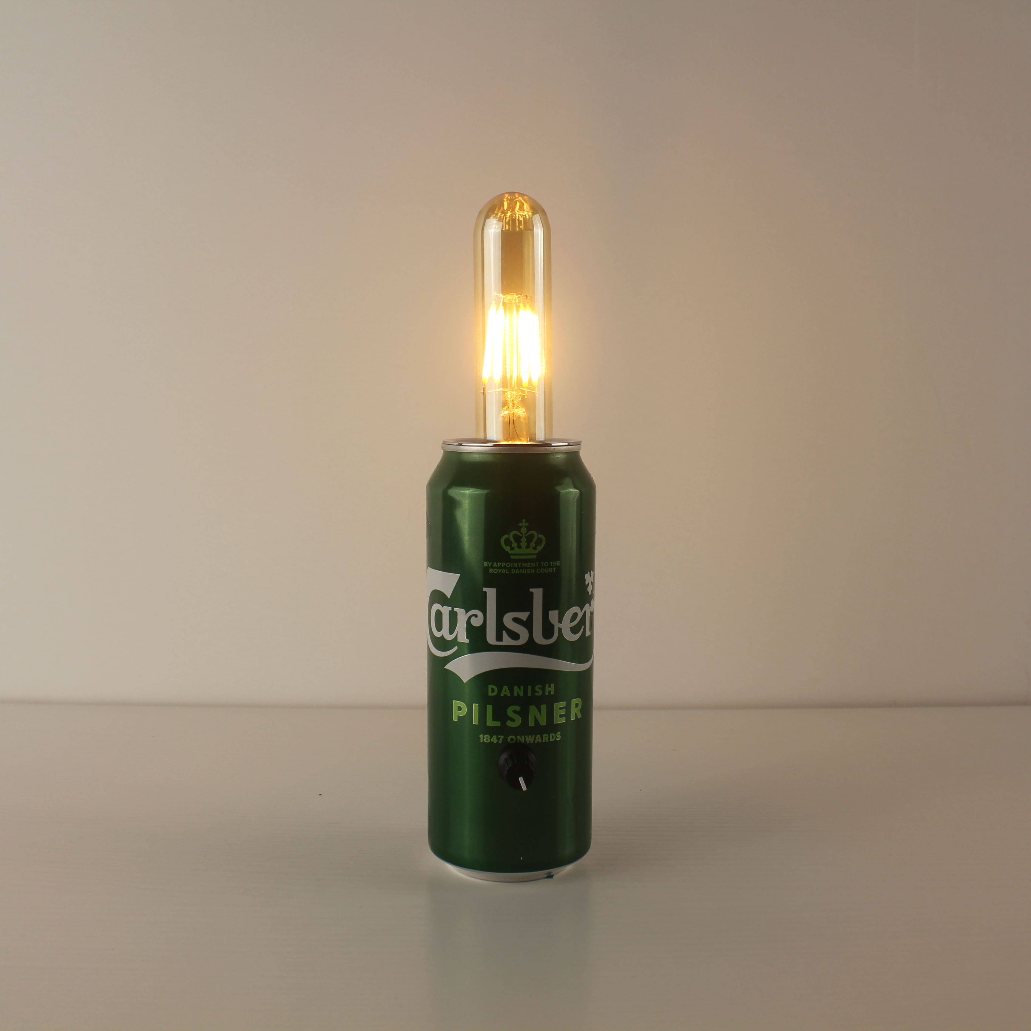 Carlsberg Beer Recycled Can Battery Powered Tavern Lamp