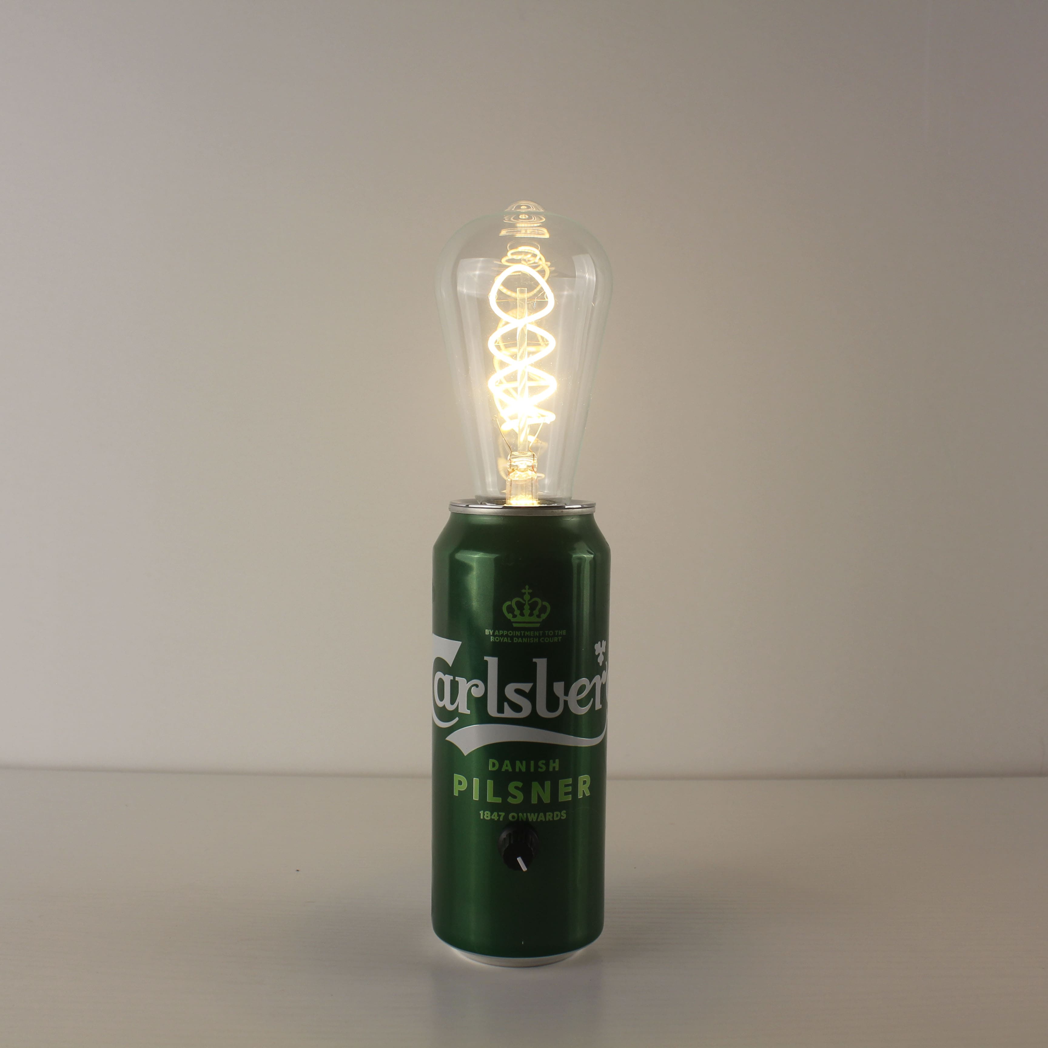 Carlsberg Beer Recycled Can Battery Run Tavern Lamp