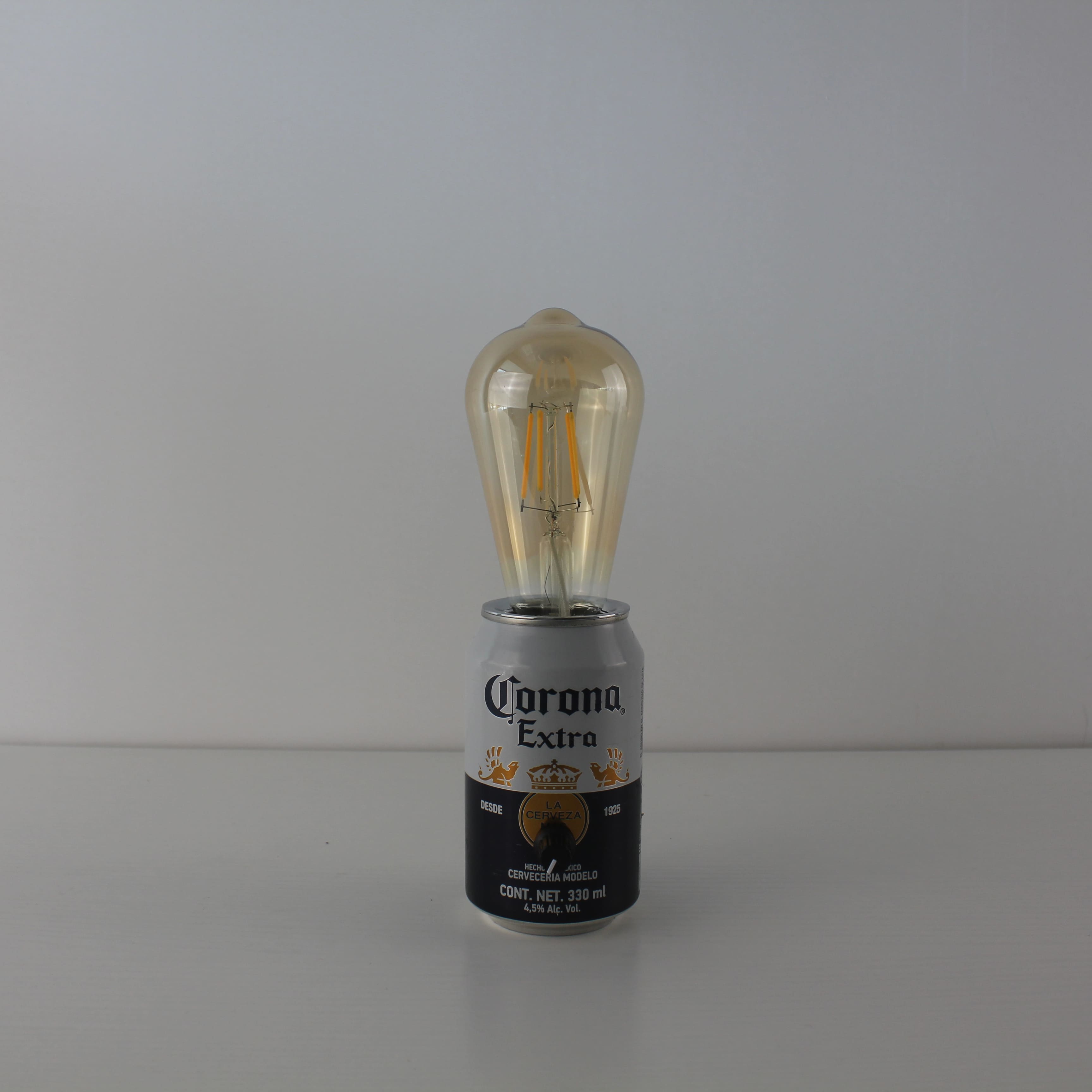 Corona Beer Can Pub Battery Operated Table Lamps