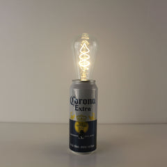 Corona Beer Recycled Can Battery Charged Bistro Table Lamp
