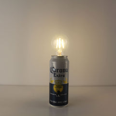 Corona Beer Recycled Can Battery Powered Bistro Table Lamp