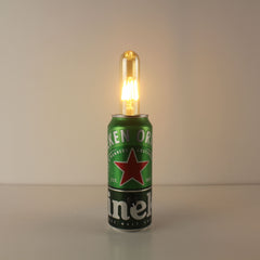 Heineken Beer Recycled Can Rechargeable Edison Bulb Lamp