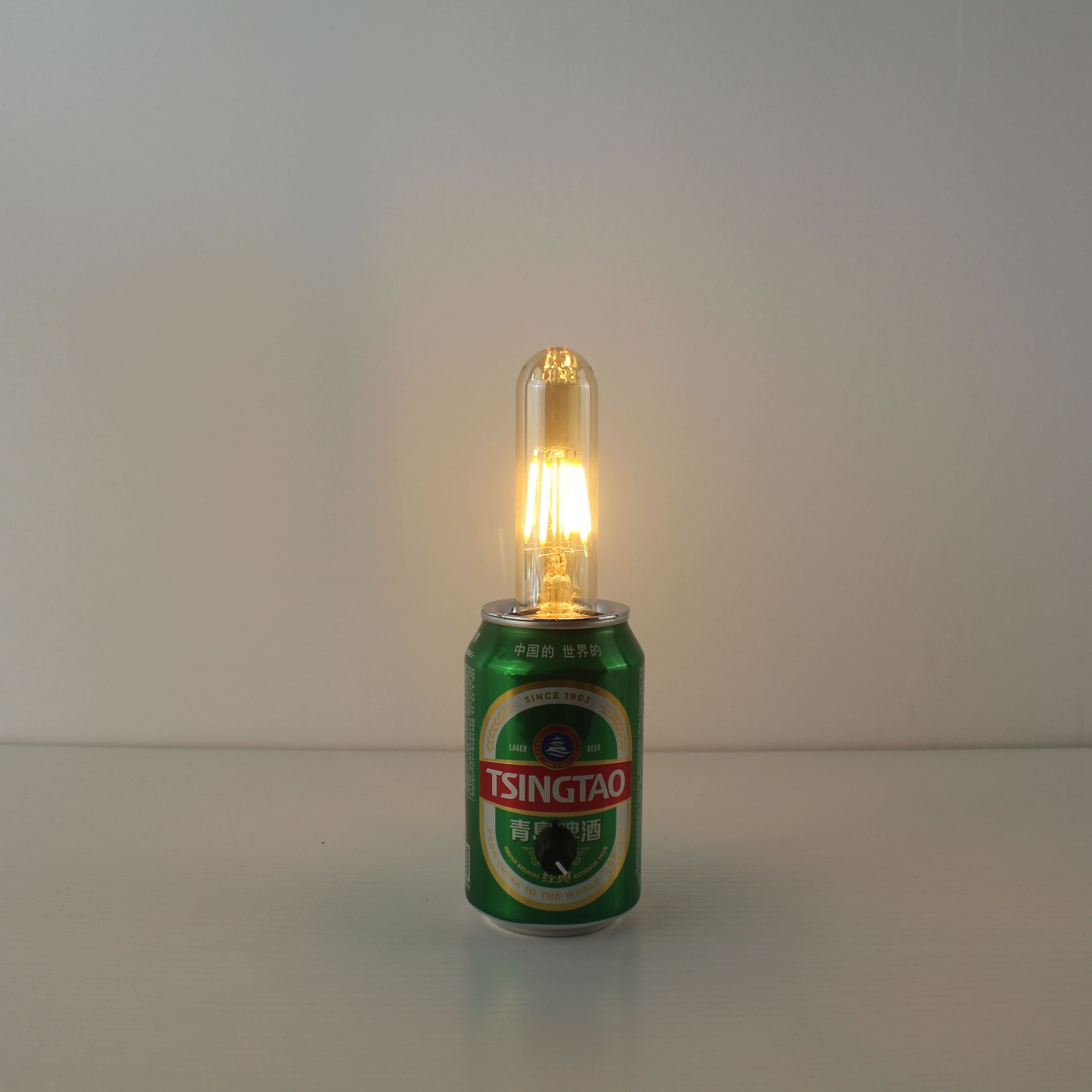 Tsingtao Beer Recycled Can Battery Operated Wedding Centerpiece Lights