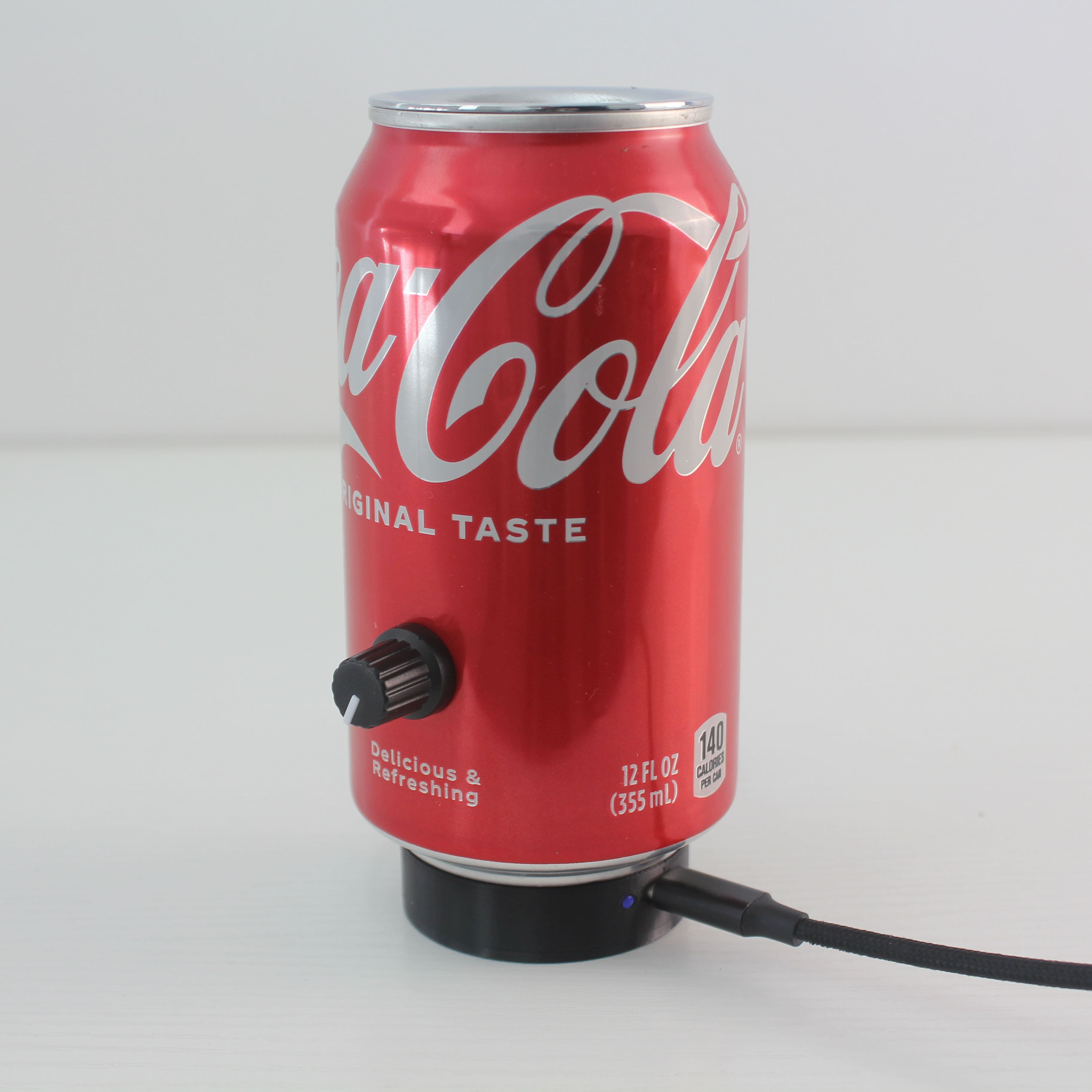 upcycled coca cola can wireless pub table lamp