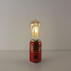 upcycled coca cola can wireless wedding table lamp