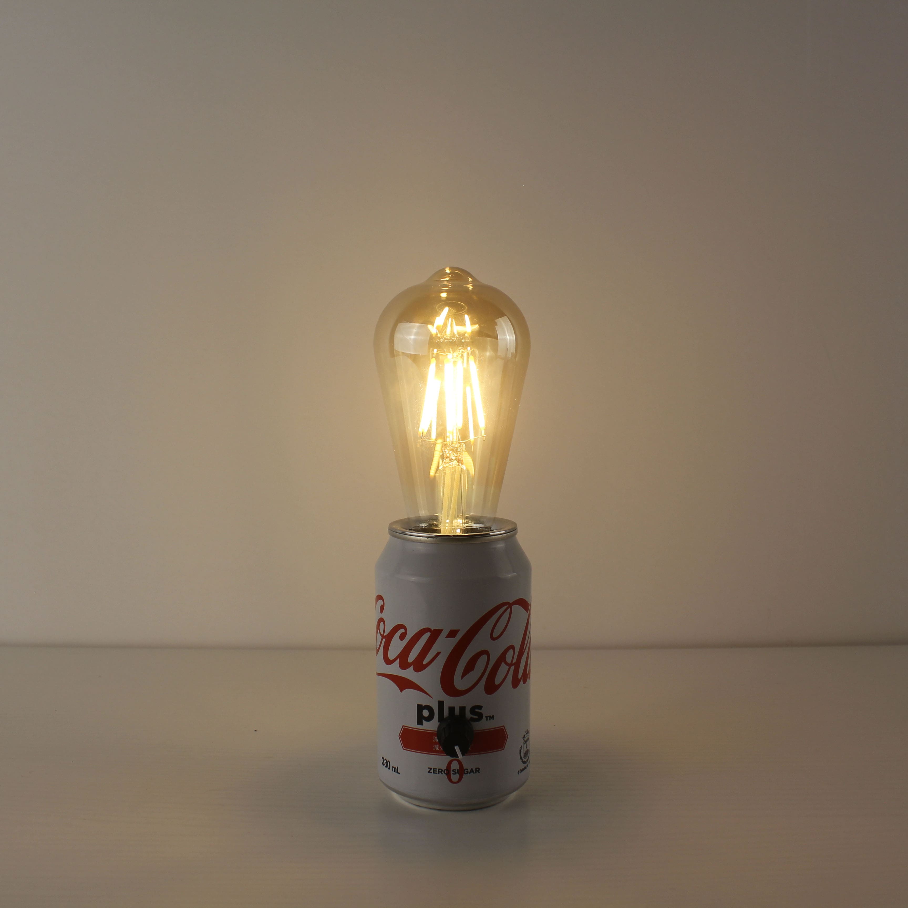 upcycled fanta soda pop can battery charged wedding centerpiece lights