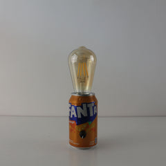 upcycled fanta soda pop can battery operated outdoor bar table lamp