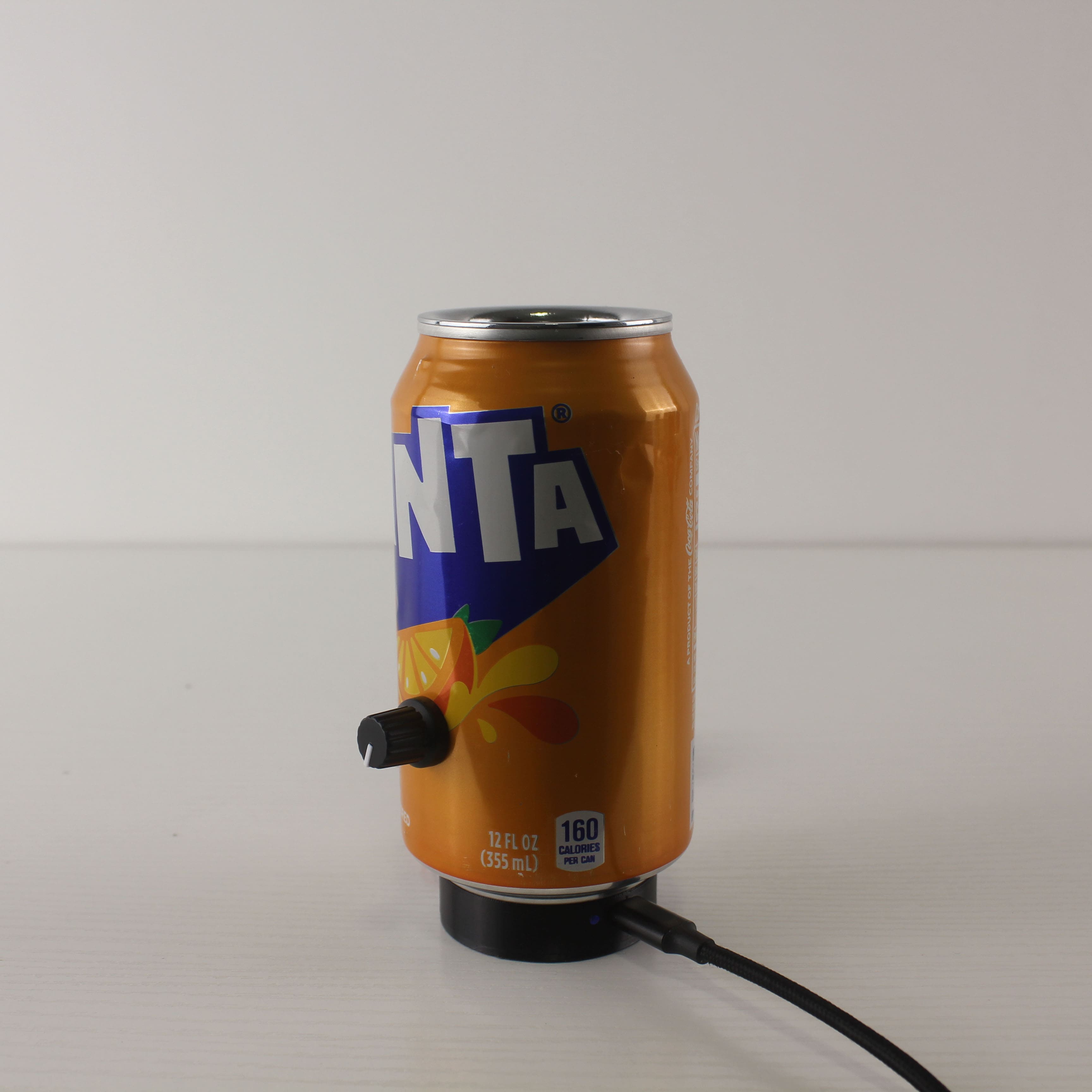 upcycled fanta soda pop can battery outdoor bar table lamp