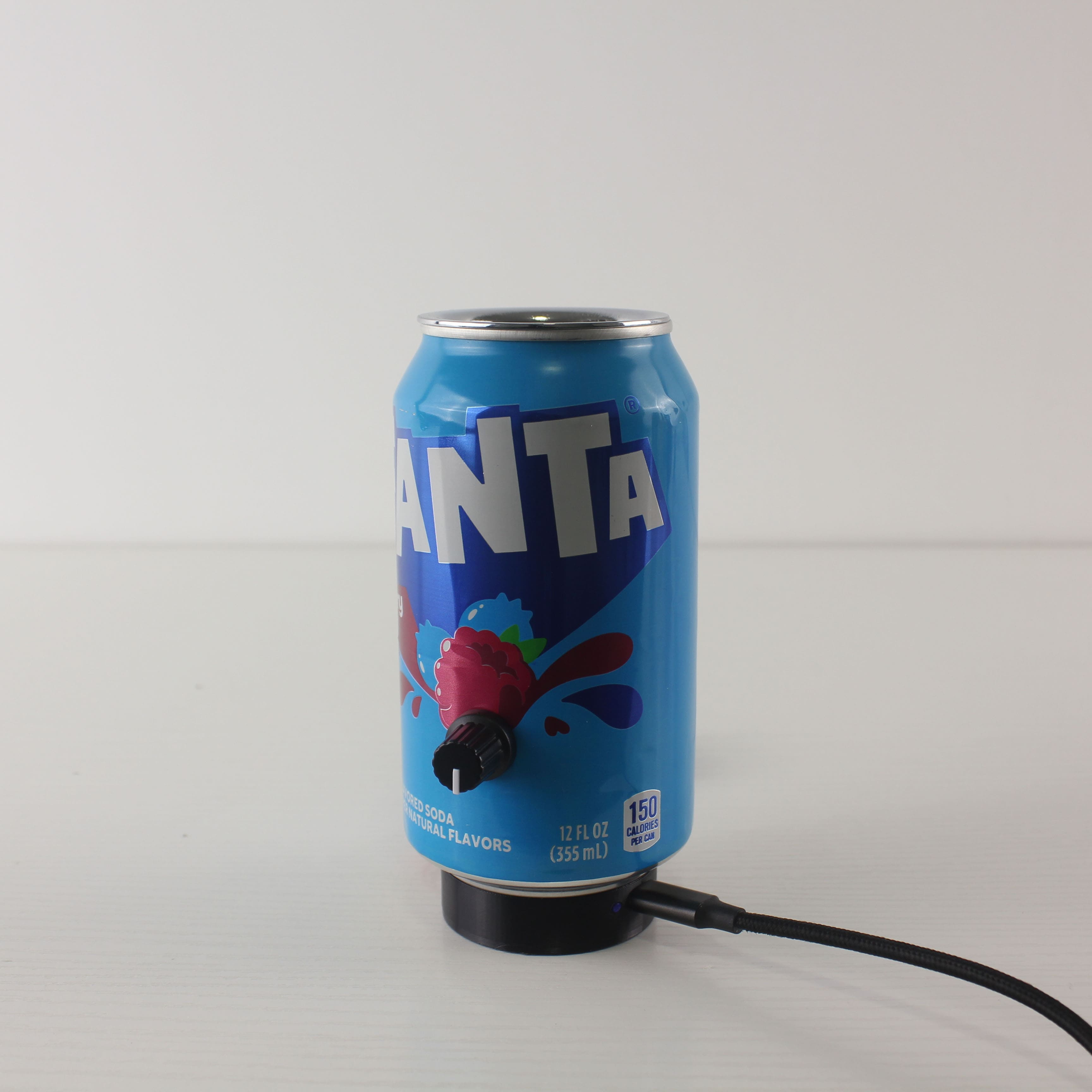 upcycled fanta soda pop can battery run table edison bulb lamps