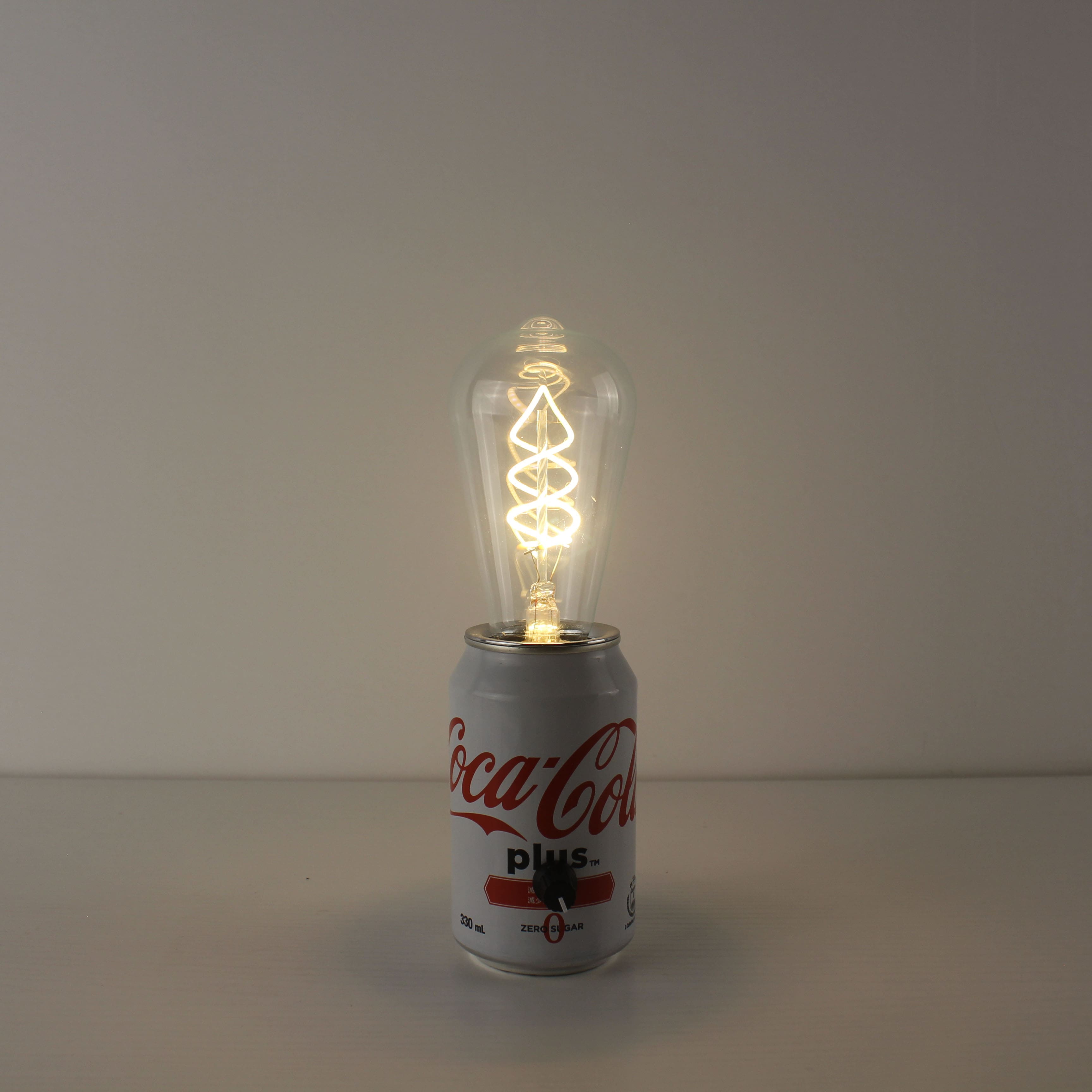 upcycled fanta soda pop can battery run table wedding centerpiece lights