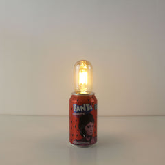 upcycled fanta soda pop can cordless bistro table lamp