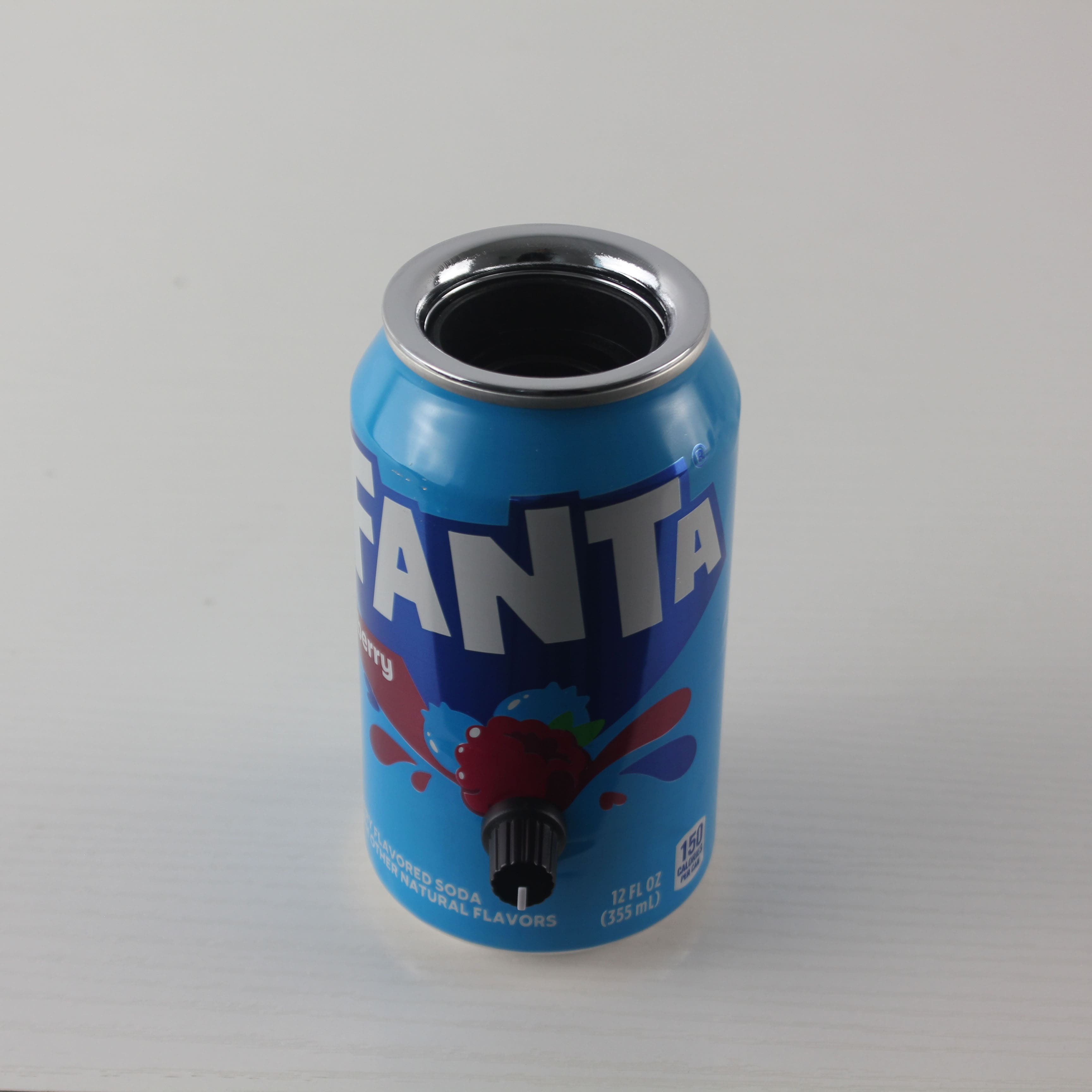 upcycled fanta soda pop can cordless edison bulb table lamp
