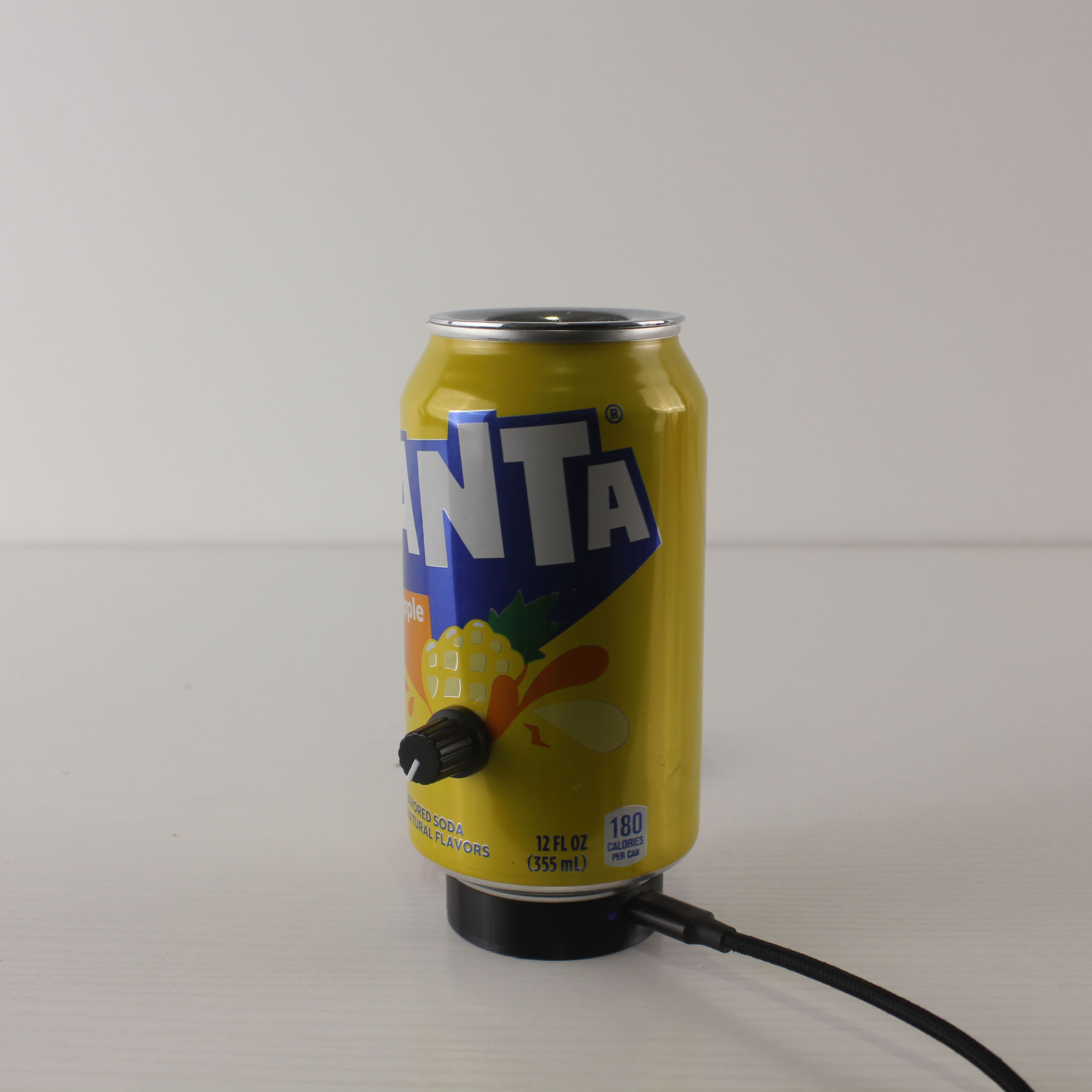 upcycled fanta soda pop can cordless tavern table lamp